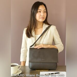 PICARD Milano Business Bag Café NWOT